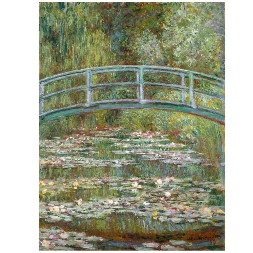 Bridge over a Pond of Water Lilies - Click Image to Close