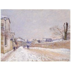Rue Eugène Moussoir at Moret - Winter