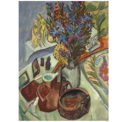Still Life with Jug and African Bowl