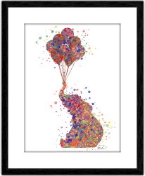 Multicolour Elephant and Balloons