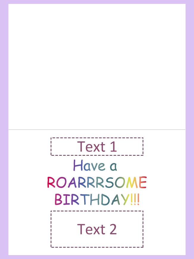 Multicolour T-Rex Birthday Card - Click Image to Close